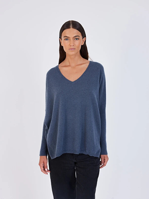 Faustine maglia poncho carbone