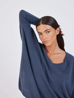 Faustine maglia poncho carbone