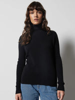 Laurene cashmere turtleneck jumper nero