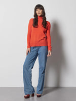 Laurene cashmere turtleneck jumper arancio