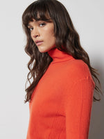 Laurene cashmere turtleneck jumper arancio