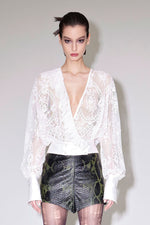 Top Crossed Shirt Elettra bianco