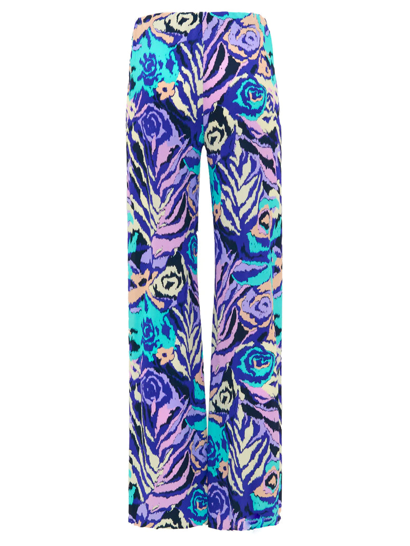 Monastir print Pantalone blu